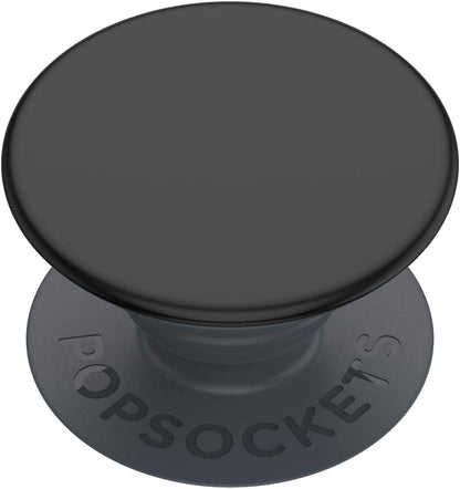PopGrip Basic: Expandable stand and grip for smartphones and tablets [Non-swappable top] - Black