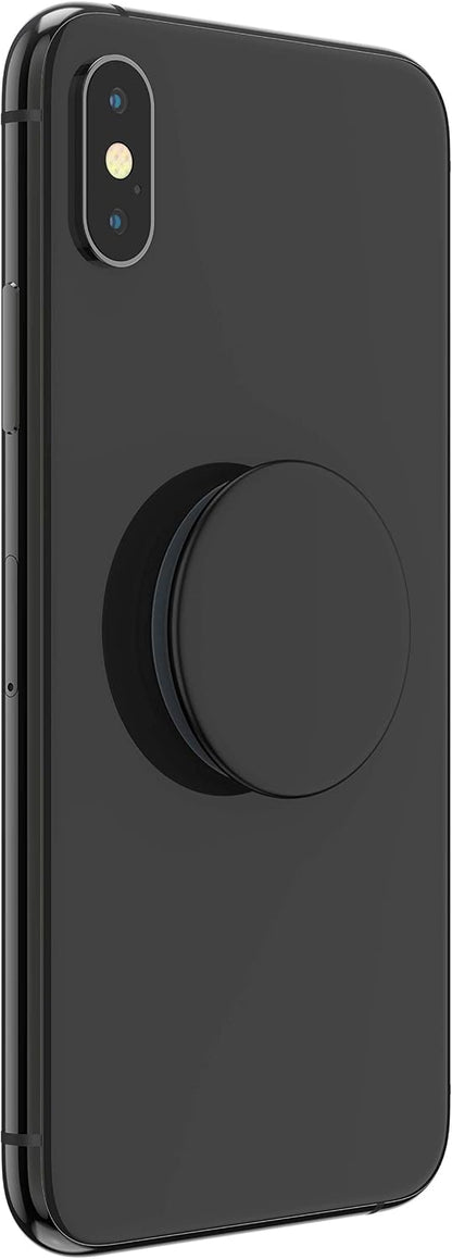 PopGrip Basic: Expandable stand and grip for smartphones and tablets [Non-swappable top] - Black