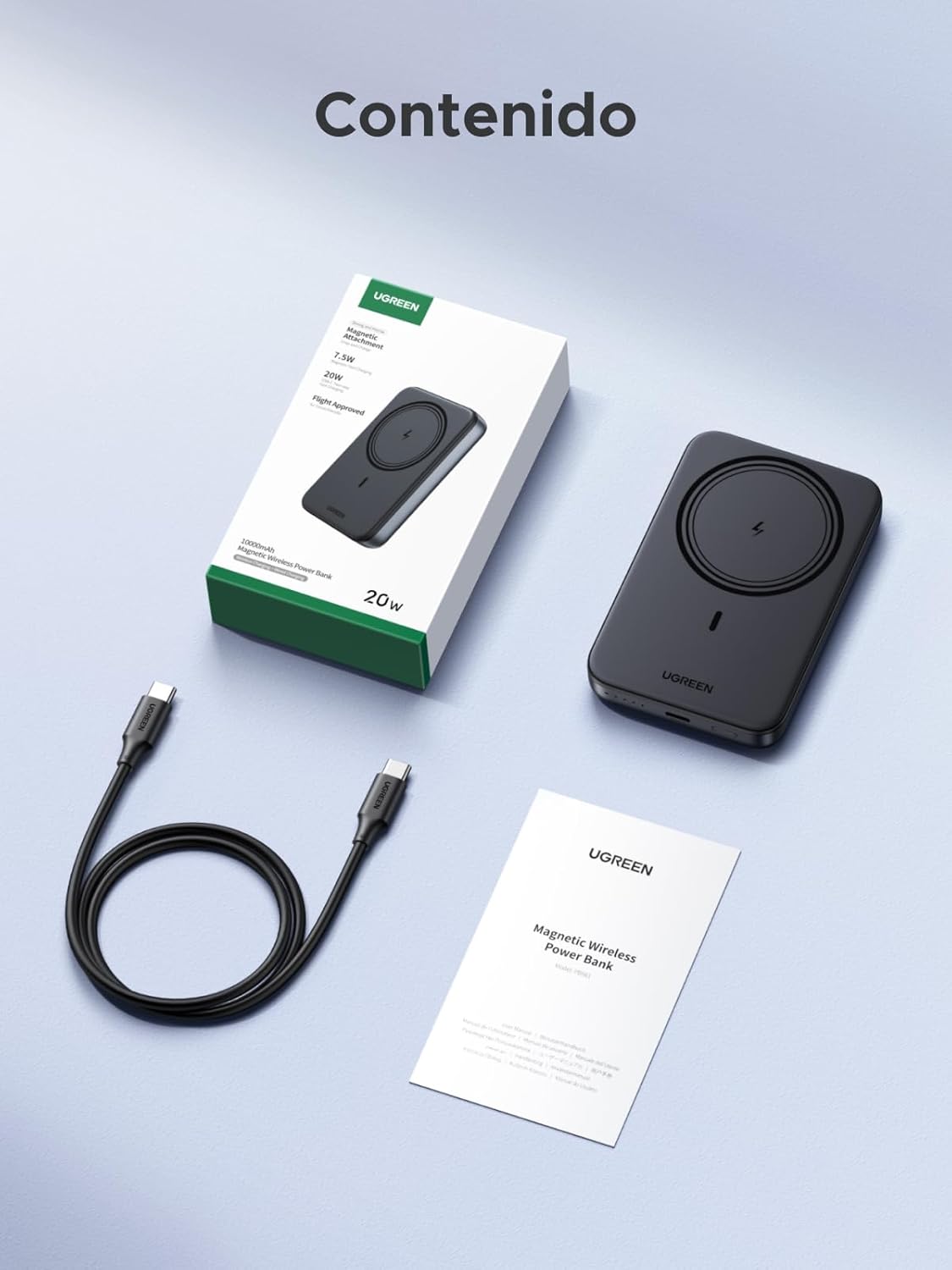 UGREEN Zapix MagSafe 10,000 mAh Power Bank with Wireless Charging and 20W PD