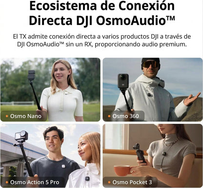 DJI Mic Mini (2 transmitters + 1 mobile receiver), ultra-lightweight, active noise cancellation