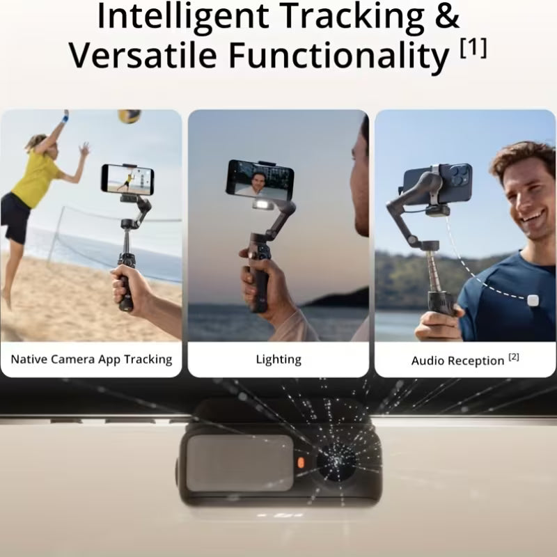 DJI Osmo Mobile 7P Gimbal Stabilizer Designed for Iphone And Android, Featuring Local Tracking, Lighting, a 3-Axis Phone Gimbal, Quick Launch, One-Tap Editing, a Built-In Extension Rod And Tripod, 10 Hours of Usage, And Phone Charging Capabilities