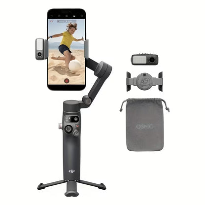 DJI Osmo Mobile 7P Gimbal Stabilizer Designed for Iphone And Android, Featuring Local Tracking, Lighting, a 3-Axis Phone Gimbal, Quick Launch, One-Tap Editing, a Built-In Extension Rod And Tripod, 10 Hours of Usage, And Phone Charging Capabilities