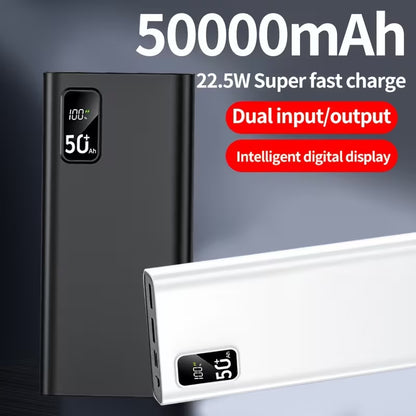 50000mAh Mobile Power Supply, LED Power Display, Type-C Fast Charging, Large-capacity Super Fast Charging Power Bank, Suitable for Charging Mobile Phones/Samsung/Android Electronic Devices, Outdoor Removable Emergency Power Backup Battery Pack