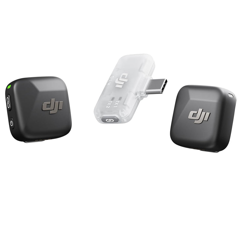 DJI Mic Mini (2 transmitters + 1 mobile receiver), ultra-lightweight, active noise cancellation