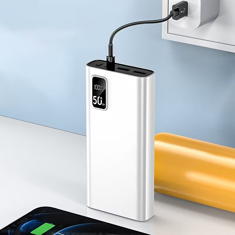 50000mAh Mobile Power Supply, LED Power Display, Type-C Fast Charging, Large-capacity Super Fast Charging Power Bank, Suitable for Charging Mobile Phones/Samsung/Android Electronic Devices, Outdoor Removable Emergency Power Backup Battery Pack