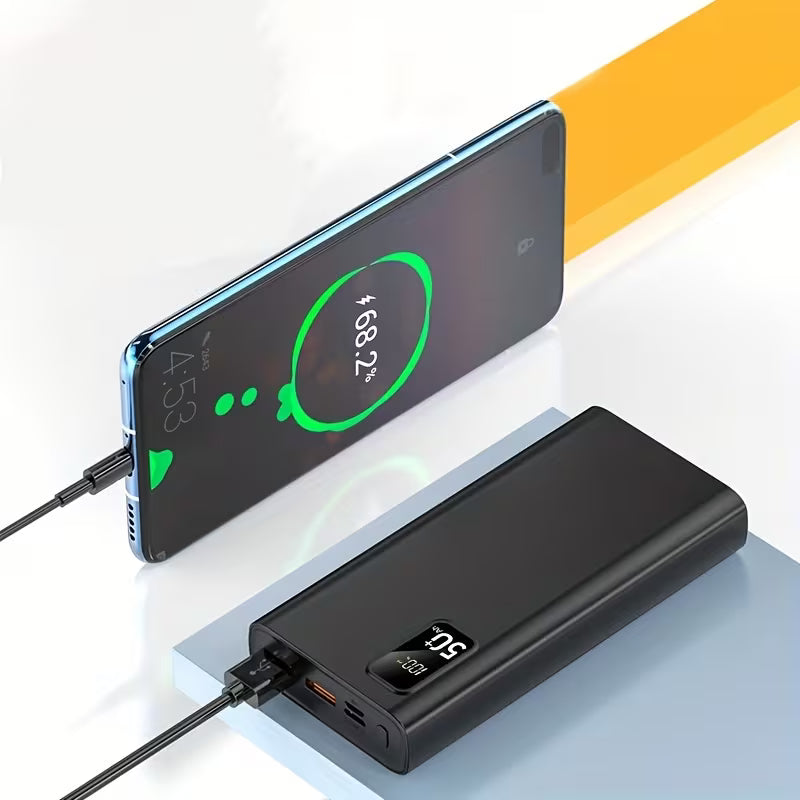50000mAh Mobile Power Supply, LED Power Display, Type-C Fast Charging, Large-capacity Super Fast Charging Power Bank, Suitable for Charging Mobile Phones/Samsung/Android Electronic Devices, Outdoor Removable Emergency Power Backup Battery Pack