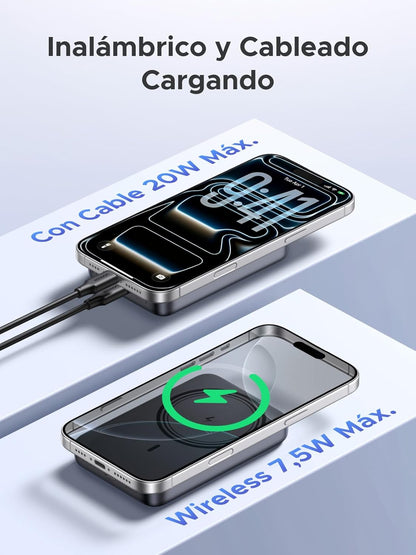 UGREEN Zapix MagSafe 10,000 mAh Power Bank with Wireless Charging and 20W PD